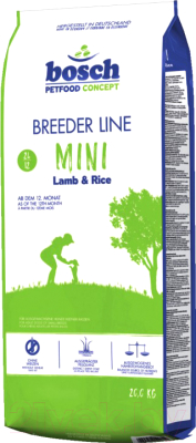 Сухой корм для собак Bosch Petfood Breeder Mini Lamb&Rice (20кг)