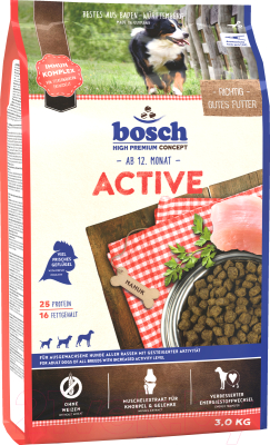 Сухой корм для собак Bosch Petfood Active (3кг)