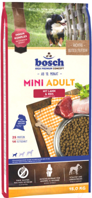 

Корм для собак Bosch Petfood, Mini Adult Lamb&Rice