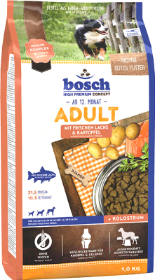 Сухой корм для собак Bosch Petfood Adult Salmon&Potato (1кг)