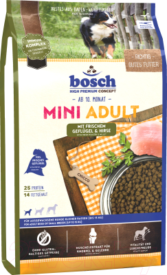 Сухой корм для собак Bosch Petfood Mini Adult Poultry&Spelt (1кг)