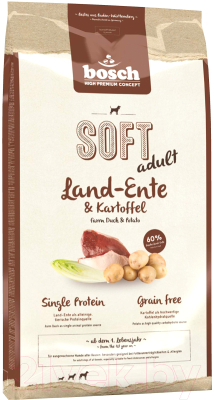 Полувлажный корм для собак Bosch Petfood Soft Adult Grain Free Duck&Potatoes (1кг)
