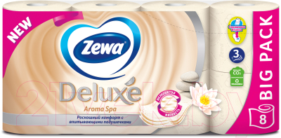 Туалетная бумага Zewa Deluxe Aroma Spa (1х8рул)