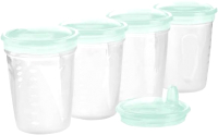 Набор контейнеров для хранения молока BabyOno 1028 с крышками (4шт) - 