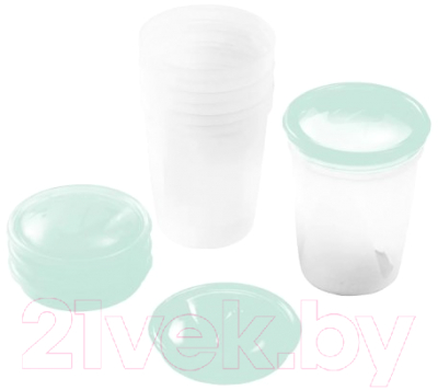 Набор контейнеров для хранения молока BabyOno 1028 с крышками (4шт)