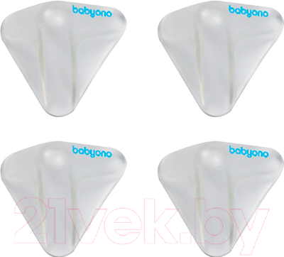 Набор накладок защитных для мебели BabyOno Треугольный / 951 (4шт, силиконовый)