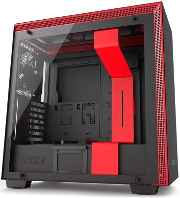 Корпус для компьютера NZXT H700i Matte Black/Red (CA-H700W-BR)