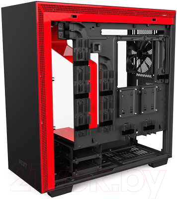 Корпус для компьютера NZXT H700i Matte Black/Red (CA-H700W-BR)