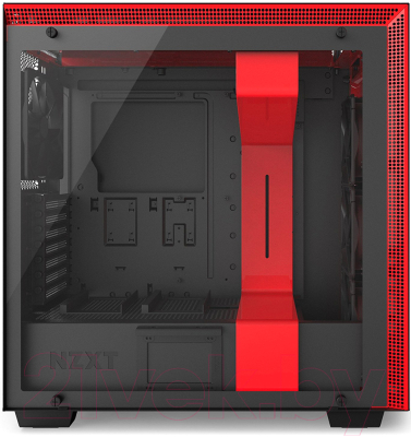 Корпус для компьютера NZXT H700i Matte Black/Red (CA-H700W-BR)