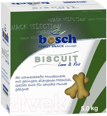 Лакомство для собак Bosch Petfood Biscuit Lamb&Rice (5кг)