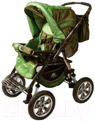 Детская универсальная коляска Aneco Fox 2 в 1 (желтый/графитовый) - фото коляски другого цвета для примера