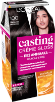 Крем-краска для волос L'Oreal Paris Casting Creme Gloss 100 (черная ваниль) - 