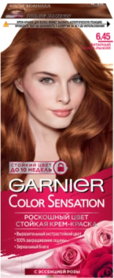 

Крем-краска для волос Garnier, Рыжий, Color Sensation 6.45