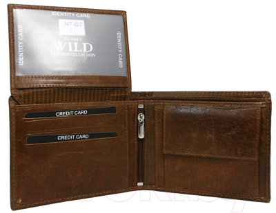 Портмоне Cedar Always Wild N7-GT (коричневый)