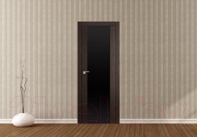 Дверь межкомнатная ProfilDoors 8X 60x200 (венге мелинга/триплекс черный)