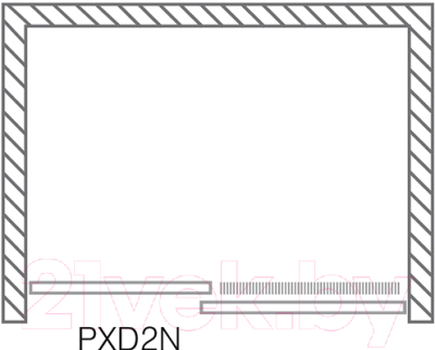 Душевая дверь Roltechnik Proxima Line PXD2N/140 (хром/матовое стекло)