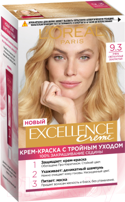 Крем-краска для волос L'Oreal Paris Color Excellence 9.3 (очень светло-русый золотистый)