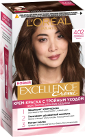 Крем-краска для волос L'Oreal Paris Color Excellence 4.02 (пленительный каштан) - 
