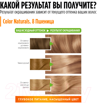 Крем-краска для волос Garnier Color Naturals Creme 8 (пшеница)