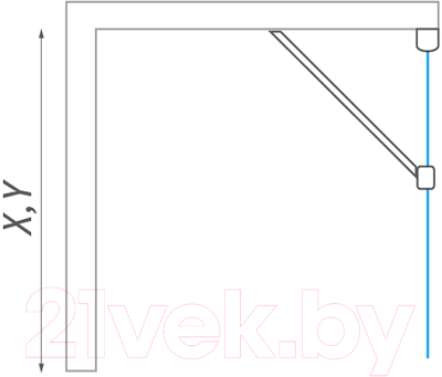 Душевая стенка Roltechnik Lega Lift Line LZB/90 (хром/прозрачное стекло)