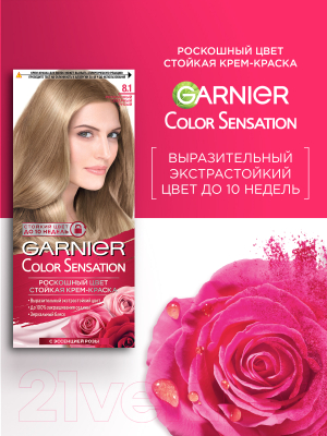 Крем-краска для волос Garnier Color Sensation 8.1 (роскошный цвет северный русый)