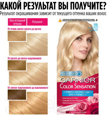 Крем-краска для волос Garnier Color Sensation Роскошный цвет 110 (бриллиантовый ультраблонд)