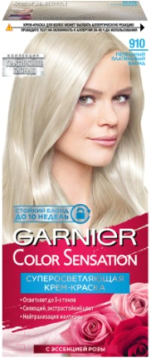 

Крем-краска для волос Garnier, Блонд, Color Sensation 910