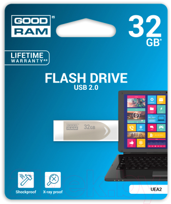 Usb flash накопитель Goodram UEA2 32GB Silver (UEA2-0320S0R11)