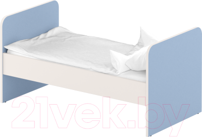 Односпальная кровать детская Славянская столица ДУ-КО12 (белый/синий)
