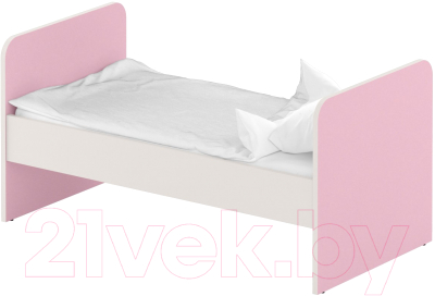 Односпальная кровать детская Славянская столица ДУ-КО14 (белый/розовый)