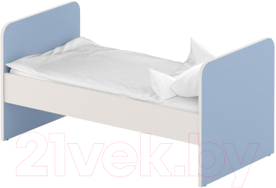 Односпальная кровать детская Славянская столица ДУ-КО14 (белый/синий)