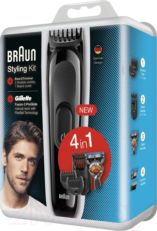 Набор для стайлинга Braun Styling Kit SK3000 с бритвой Fusion5 ProGlide