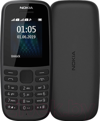 Мобильный телефон Nokia 105 Dual 2019 / TA-1174 (черный)