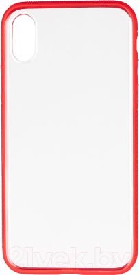 Чехол-накладка Case Colored Frame для iPhone X (красный, матовый)