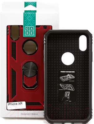 Чехол-накладка Case Defender для iPhone XR (красный, матовый)