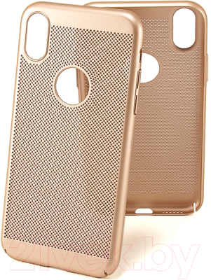 Чехол-накладка Case Matte Natty для iPhone X (золото)