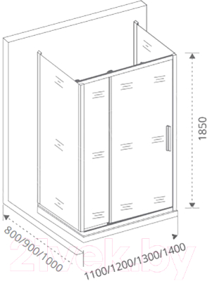 Душевой уголок Good Door Latte WTW-110-G-WE + SP-100-G-WE + SP-100-G-WE