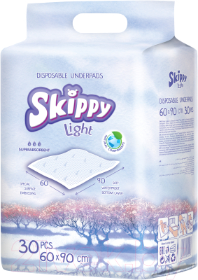 

Набор пеленок одноразовых Skippy, Light c суперабсорбентом 60x90