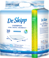 Набор пеленок одноразовых детских Dr.Skipp С суперабсорбентом 60x90 (30шт) - 