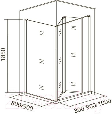 Душевой уголок Good Door Infinity SD-80-C-CH + SP-90-C-CH