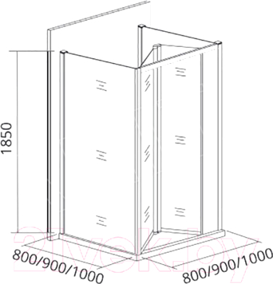 Душевой уголок Good Door Infinity SD-80-C-CH + SP-80-C-CH + SP-80-C-CH