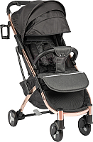 Детская прогулочная коляска Sundays Baby S600 Plus (бронзовя база, черный/светло-серый) - 