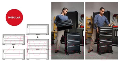 Тележка инструментальная Keter Set 6 Drawer / 237786 (черный)