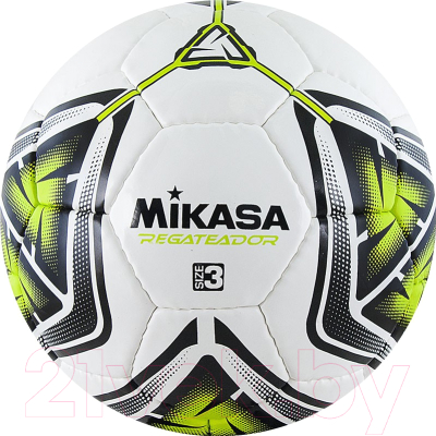 Мяч для футзала Mikasa Regateador3-G (размер 3, белый/черный/зеленый)