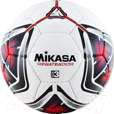 Мяч для футзала Mikasa Regateador3-R (размер 3, белый/черный/красный)