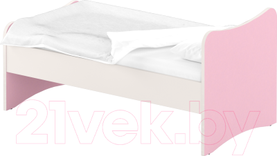 Односпальная кровать детская Славянская столица ДУ-КО12-13 (белый/розовый)