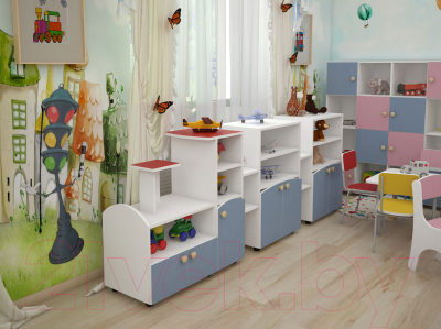 Стол для детского сада Славянская столица ДУ-СИ11 (белый/розовый)