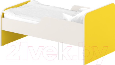Односпальная кровать детская Славянская столица ДУ-КО12-11 (белый/желтый)