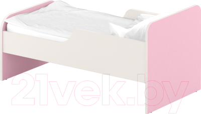 Односпальная кровать детская Славянская столица ДУ-КО12-11 (белый/розовый)