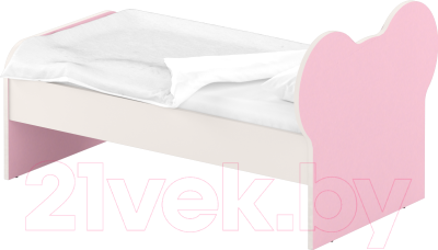 Односпальная кровать детская Славянская столица ДУ-КО12-10 (белый/розовый)